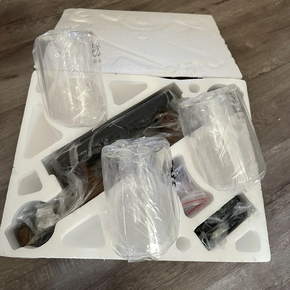 Farmhouse Vanity 3-Light Bathroom Wood Wall Light Over Mirror Clear Glass Shade - Picture 6 of 10